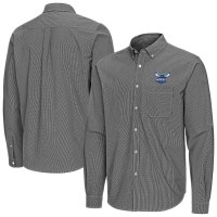 Charlotte Hornets Antigua Black Porter Woven Long Sleeve Button-Down Shirt