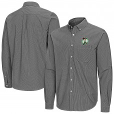 Boston Celtics Antigua Black Porter Woven Long Sleeve Button-Down Shirt
