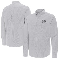 Рубашка Brooklyn Nets Antigua Gray Porter Woven