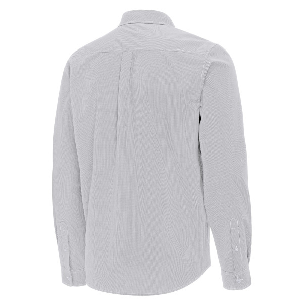 San Antonio Spurs Antigua Gray Porter Woven Long Sleeve Button-Down Shirt