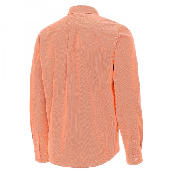 New York Knicks Antigua Orange Porter Woven Long Sleeve Button-Down Shirt