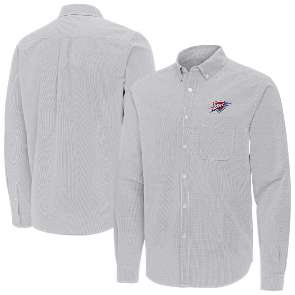 Рубашка Oklahoma City Thunder Antigua Gray Porter Woven