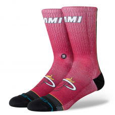 Miami Heat Stance 2025/26 Statement Edition Crew Socks