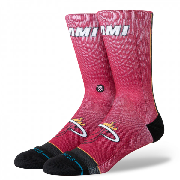 Miami Heat Stance 2025/26 Statement Edition Crew Socks