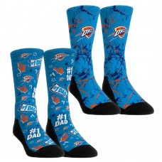 Две пары носков Unisex Oklahoma City Thunder Rock Em Socks Number 1 Dad
