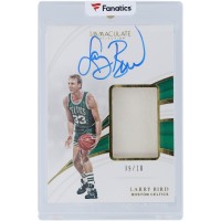 Larry Bird Boston Celtics Autographed 2018-19 Panini Immaculate Collection Game Used Sneaker Relic #SJ-LBD #9/10 Card