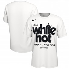 Unisex Miami Heat Nike White 2025 NBA Playoffs On-Court Mantra T-Shirt