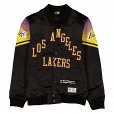 Los Angeles Lakers New Era 2025/26 City Edition Full-Snap Satin Jacket - Black