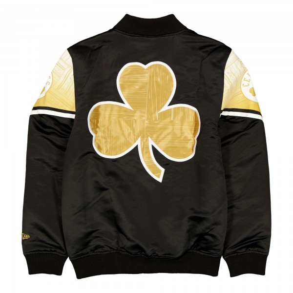 Куртка на кнопках Boston Celtics New Era 2025/26 City Edition Satin - Black