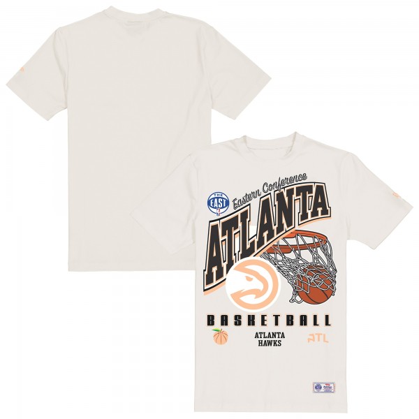 Atlanta Hawks New Era Cream Oversized City Edition Remix Vintage T-Shirt