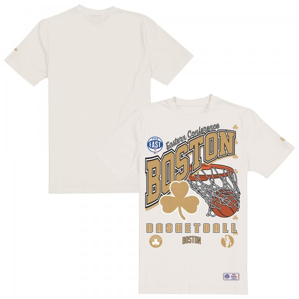 Boston Celtics New Era Cream Oversized City Edition Remix Vintage T-Shirt