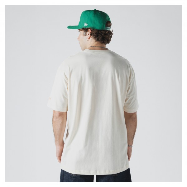 Boston Celtics New Era Cream Oversized City Edition Remix Vintage T-Shirt