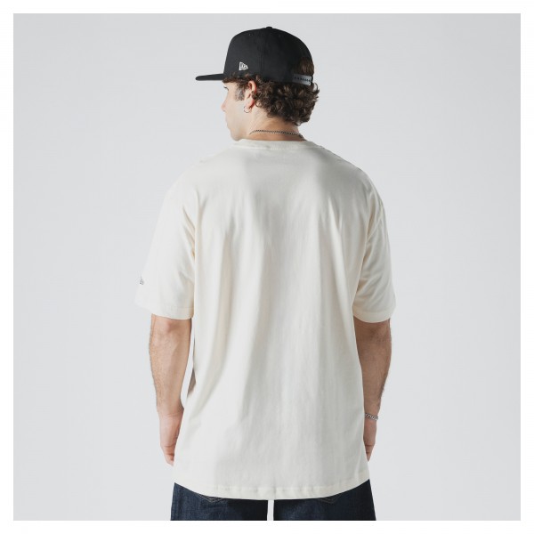 Brooklyn Nets New Era Cream Oversized City Edition Remix Vintage T-Shirt