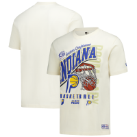 Indiana Pacers New Era Cream Oversized City Edition Remix Vintage T-Shirt