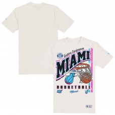 Miami Heat New Era Cream Oversized City Edition Remix Vintage T-Shirt