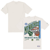 Milwaukee Bucks New Era Cream Oversized City Edition Remix Vintage T-Shirt