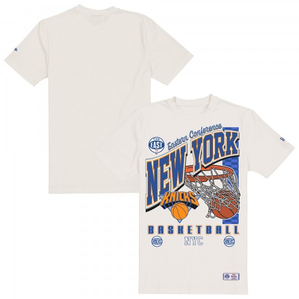 New York Knicks New Era Cream Oversized City Edition Remix Vintage T-Shirt