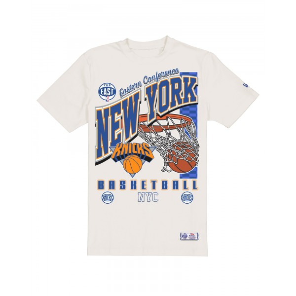 New York Knicks New Era Cream Oversized City Edition Remix Vintage T-Shirt