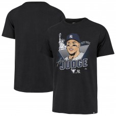 New York Yankees Aaron Judge 47 Black Player Caricature Franklin T-Shirt