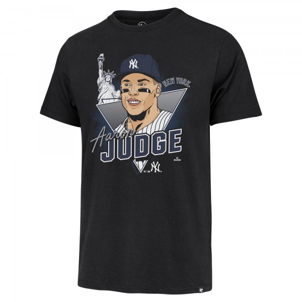 New York Yankees Aaron Judge 47 Black Player Caricature Franklin T-Shirt