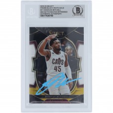 Donovan Mitchell Cleveland Cavaliers Autographed 2022-23 Panini Select Black White & Gold Prizm Light Blue Ink #31 #1/1 Beckett Fanatics Witnessed Authenticated Card