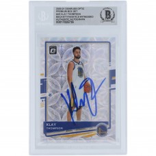 Klay Thompson Golden State Warriors Autographed 2020-21 Panini Donruss Optic Premium Box Set #49 Beckett Fanatics Witnessed Authenticated Card