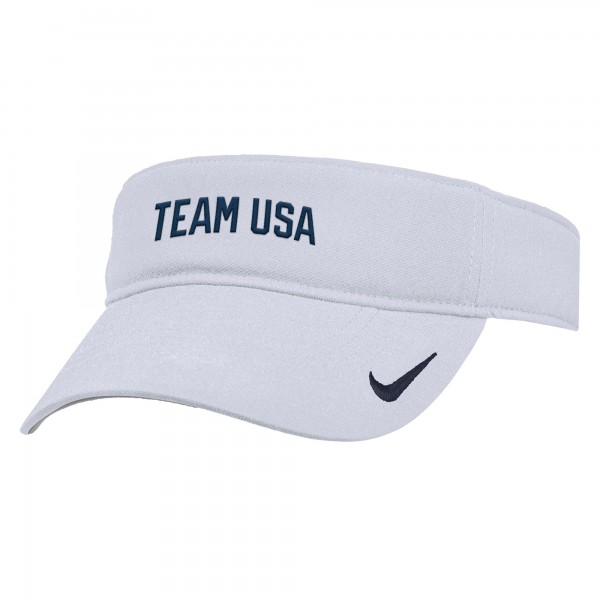 Team USA Nike Ace Performance Adjustable Visor - White