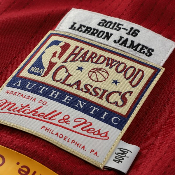 Джерси Cleveland Cavaliers LeBron James Mitchell & Ness Wine Hardwood Classics 2015/16 Authentic