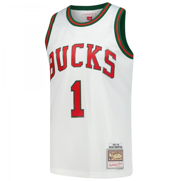 Джерси Milwaukee Bucks Oscar Robertson Mitchell & Ness White Hardwood Classics Swingman