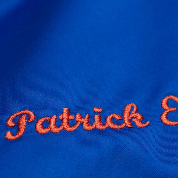 New York Knicks Patrick Ewing Mitchell & Ness Royal NBA Legends Full-Snap Satin Jacket