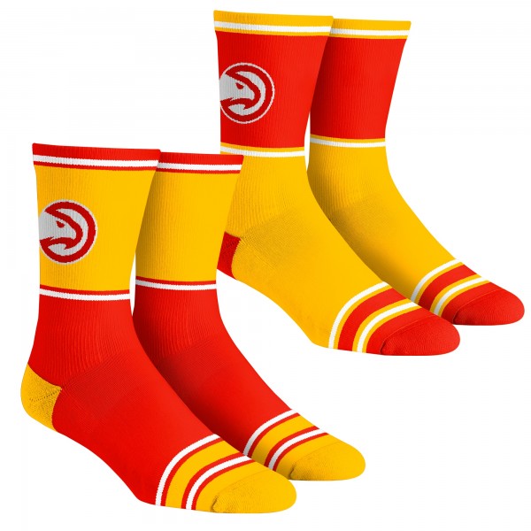 Подростковая Atlanta Hawks Rock Em Socks 2-Pack Color Block Crew Socks Set