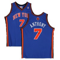 Carmelo Anthony New York Knicks Autographed Fanatics Authentic Blue Mitchell & Ness 2010-11 Authentic Jersey with HOF 25 Inscription