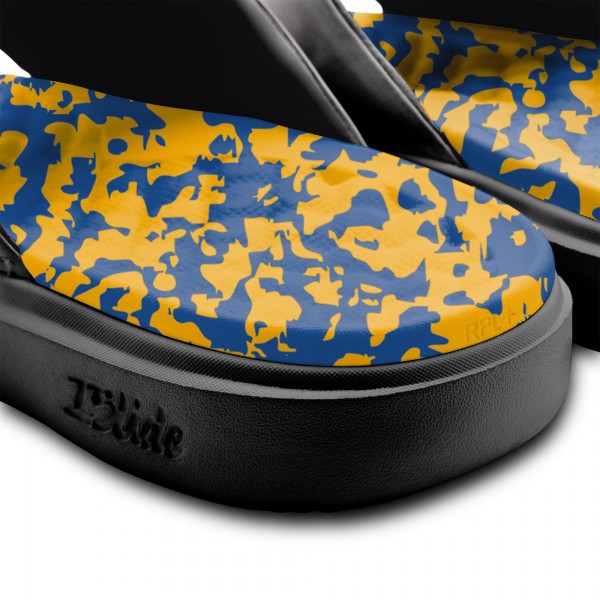 Unisex Golden State Warriors ISlide Multi-Color Motive Slide Sandals