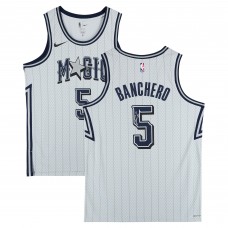 Игровая джерси Paolo Banchero Orlando Magic Autographed Fanatics Authentic Silver Nike 2024-25 City Edition Swingman