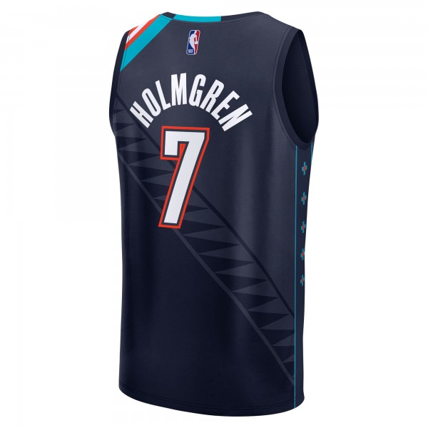 Джерси Chet Holmgren Oklahoma City Thunder Fanatics 2025/26 City Edition Fast Break - Navy