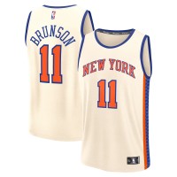 Джерси Jalen Brunson New York Knicks Fanatics 2025/26 City Edition Fast Break - Cream