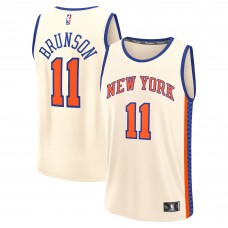 Джерси Jalen Brunson New York Knicks Fanatics 2025/26 City Edition Fast Break - Cream