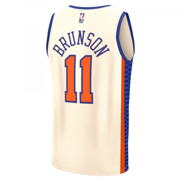 Джерси Jalen Brunson New York Knicks Fanatics 2025/26 City Edition Fast Break - Cream