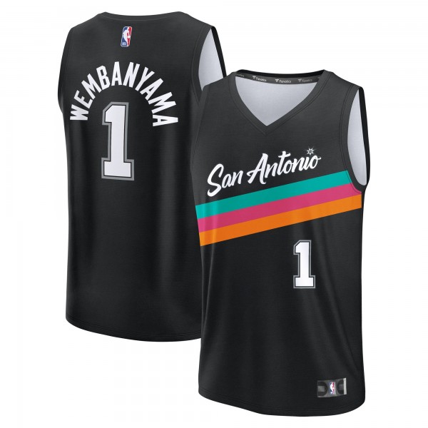 Джерси Victor Wembanyama San Antonio Spurs Fanatics 2025/26 City Edition Fast Break - Black