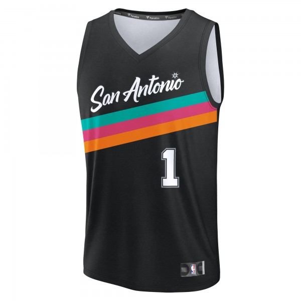 Джерси Victor Wembanyama San Antonio Spurs Fanatics 2025/26 City Edition Fast Break - Black
