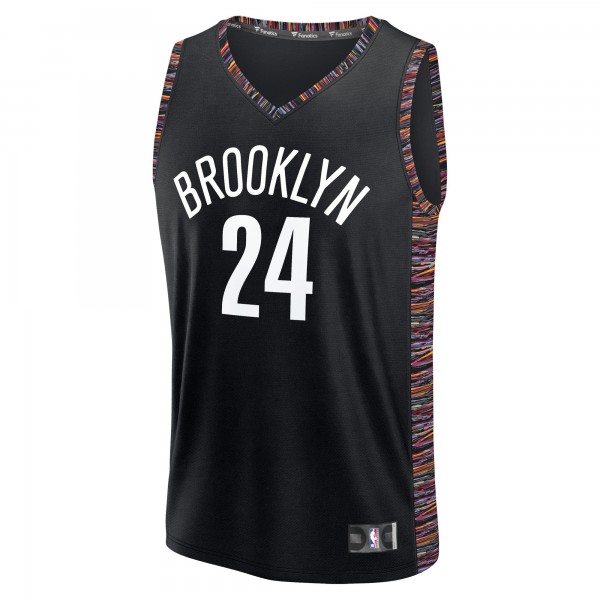 Джерси Brooklyn Nets Cam Thomas Fanatics Black 2025/26 City Edition Fast Break