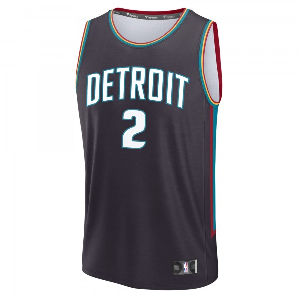 Джерси Cade Cunningham Detroit Pistons Fanatics 2025/26 City Edition Fast Break - Charcoal