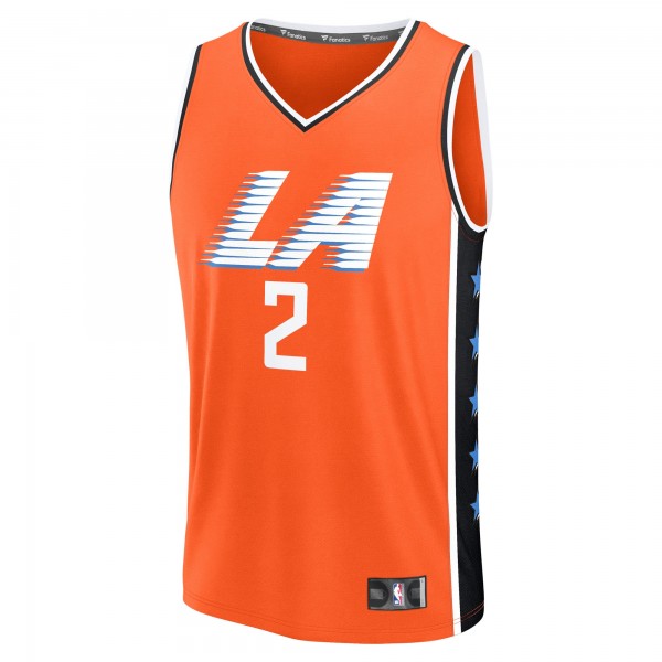 Джерси LA Clippers Kawhi Leonard Fanatics Orange 2025/26 City Edition Fast Break