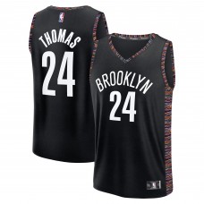 Подростковая Brooklyn Nets Cam Thomas Fanatics Black 2025/26 City Edition Fast Break Jersey