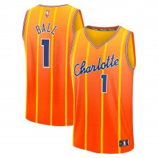 Подростковая Charlotte Hornets LaMelo Ball Fanatics Orange 2025/26 City Edition Fast Break Jersey