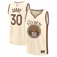 Подростковая Golden State Warriors Stephen Curry Fanatics Tan 2025/26 City Edition Fast Break Jersey