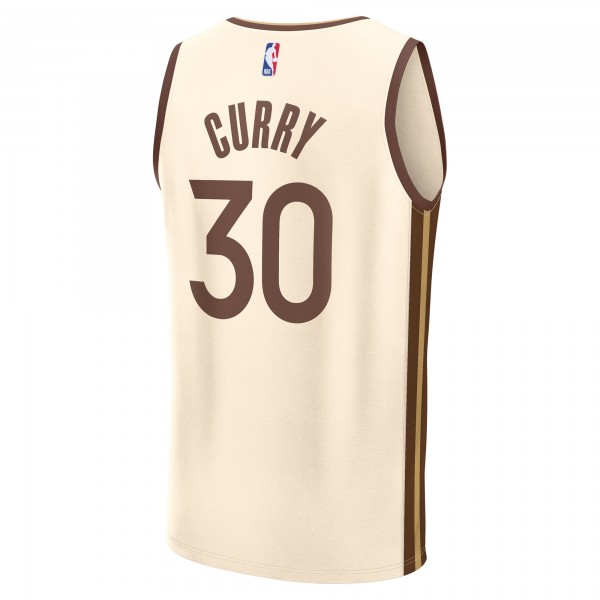 Подростковая Golden State Warriors Stephen Curry Fanatics Tan 2025/26 City Edition Fast Break Jersey