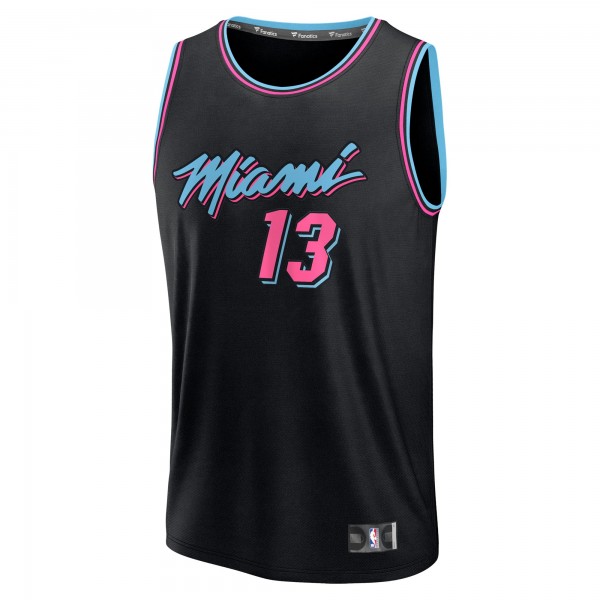 Подростковая Miami Heat Bam Adebayo Fanatics Black 2025/26 City Edition Fast Break Jersey