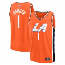 Подростковая LA Clippers James Harden Fanatics Orange 2025/26 City Edition Fast Break Jersey