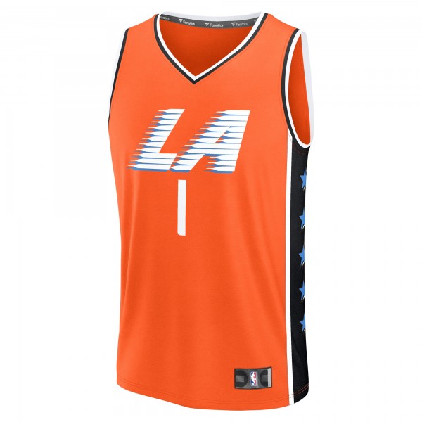 Подростковая LA Clippers James Harden Fanatics Orange 2025/26 City Edition Fast Break Jersey